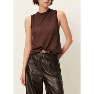 NEW SESSUN raquel knitted top in brown